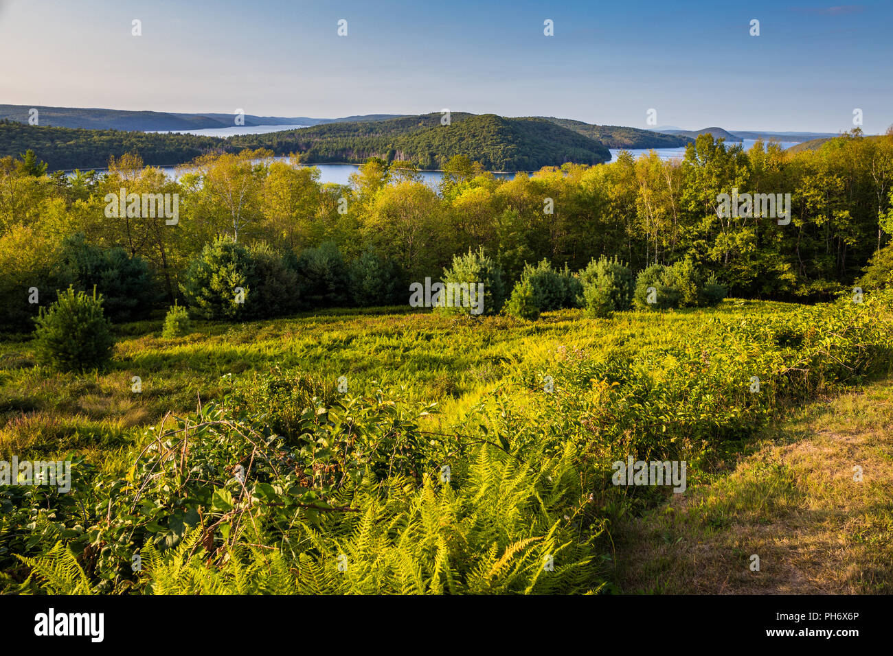 A view of the Quabbin Reservoir, Ware, Massachusetts from the Enfield Lookout Stock Photo