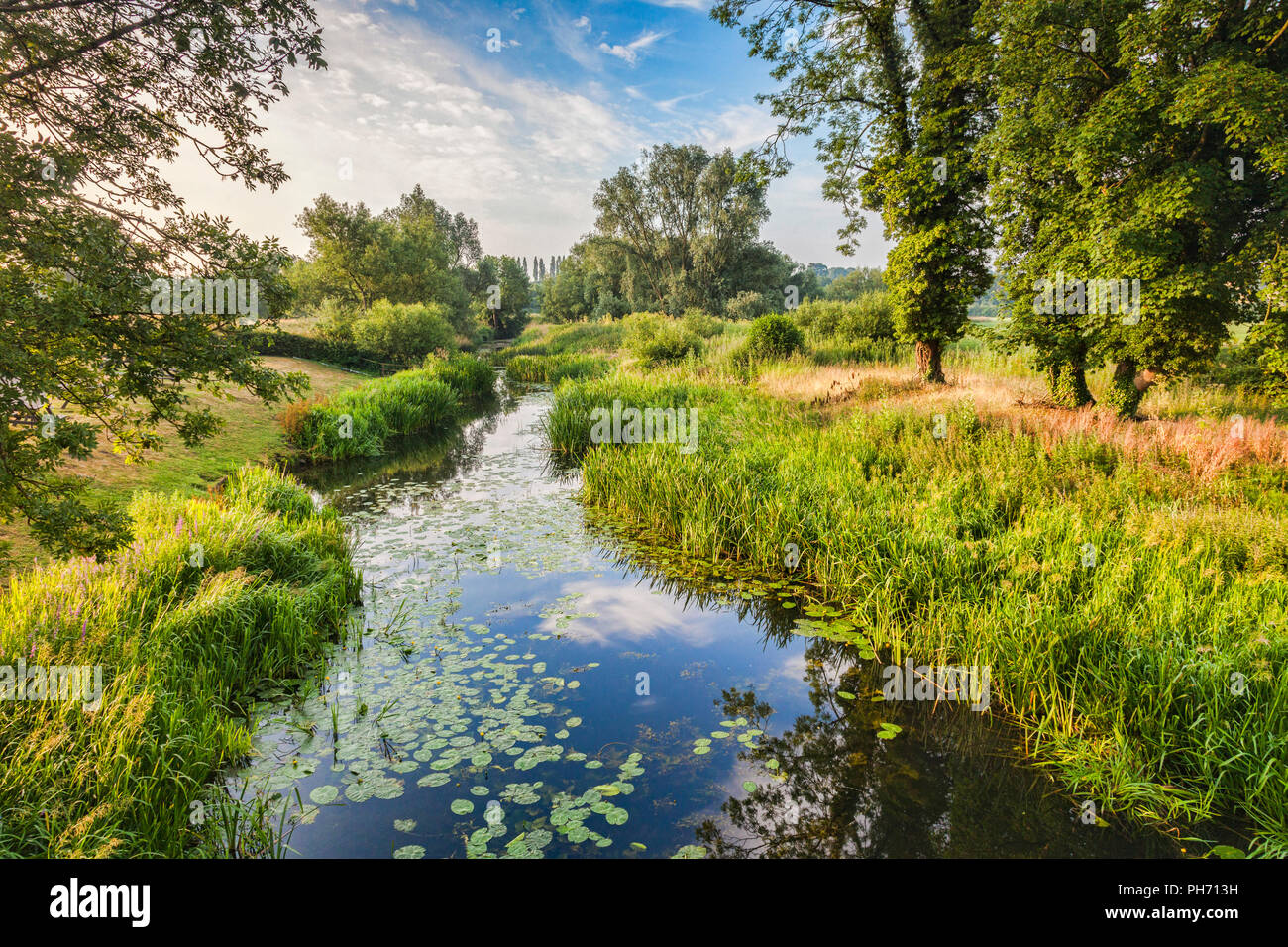 River Stour at Nayland, Suffolk, England, in the Constable Country. Stock Photo