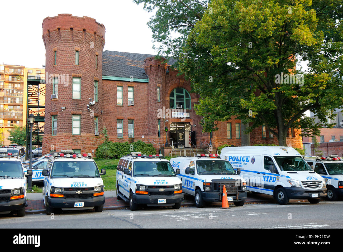 NYPD Strategic Response Group 4 riot police headquarters in