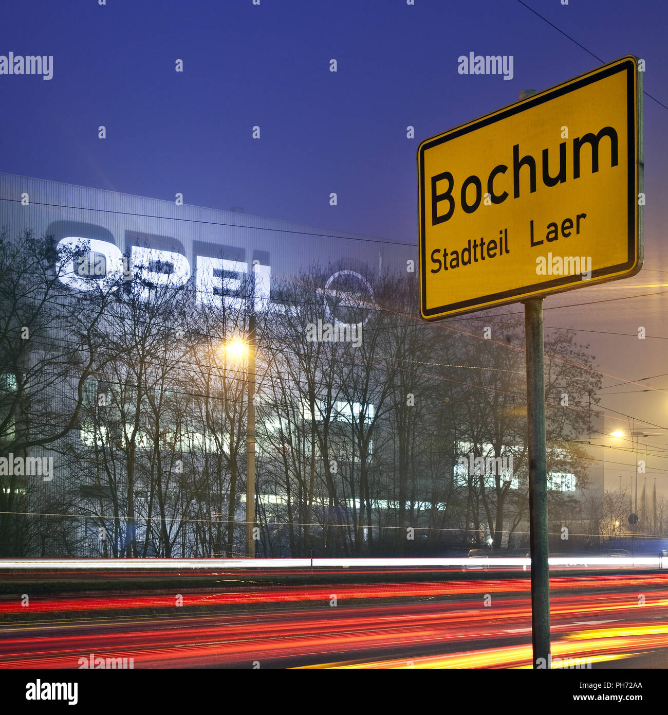 Opel factories in Bochum close in 2014, Germany. Stock Photo