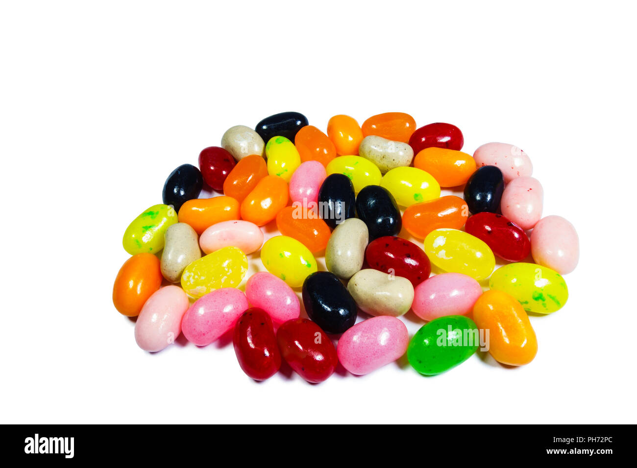 Jelly bean on white background Stock Photo Alamy