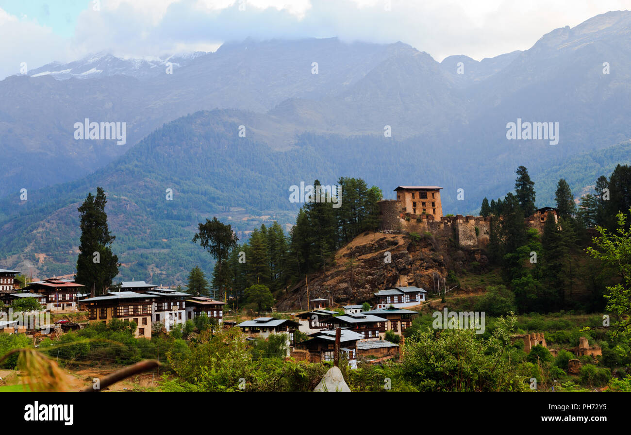 Drukgyel dzong Stock Photo