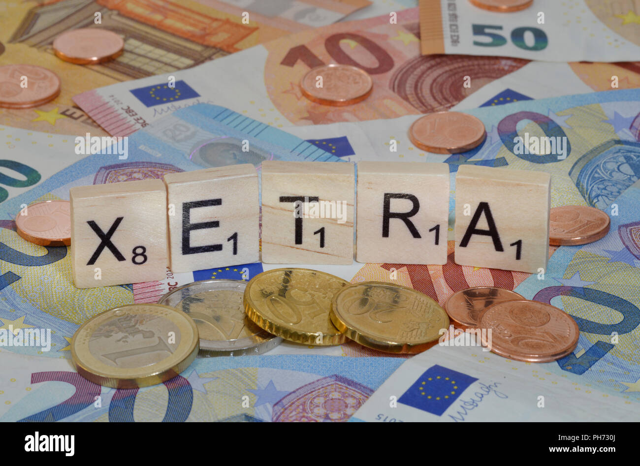 Symbolfoto Wirtschaftsbegriff Xetra Stock Photo