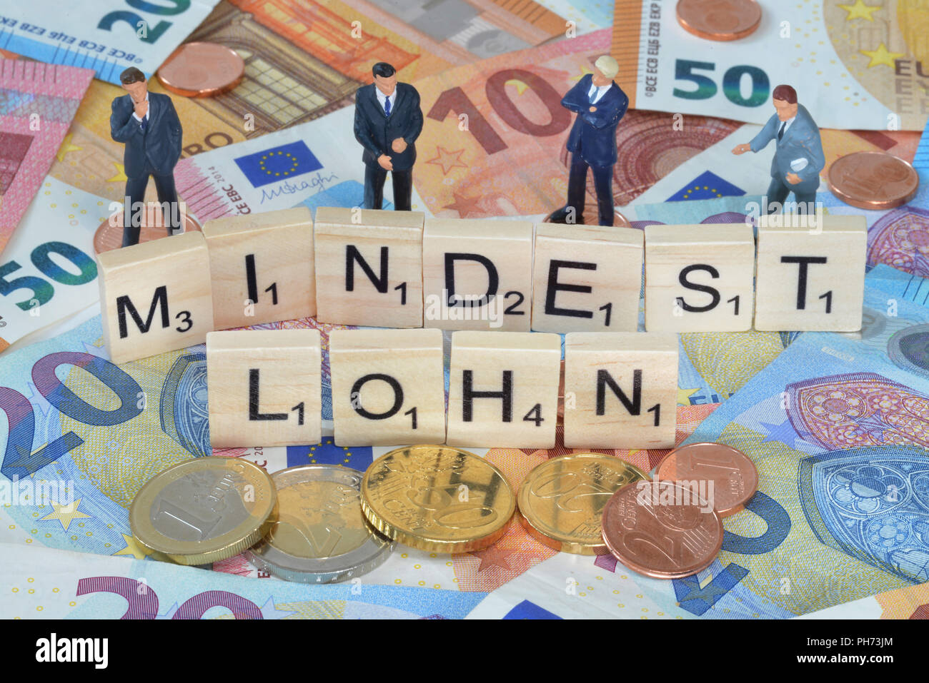 Symbolfoto Wirtschaftsbegriff Mindestlohn Stock Photo