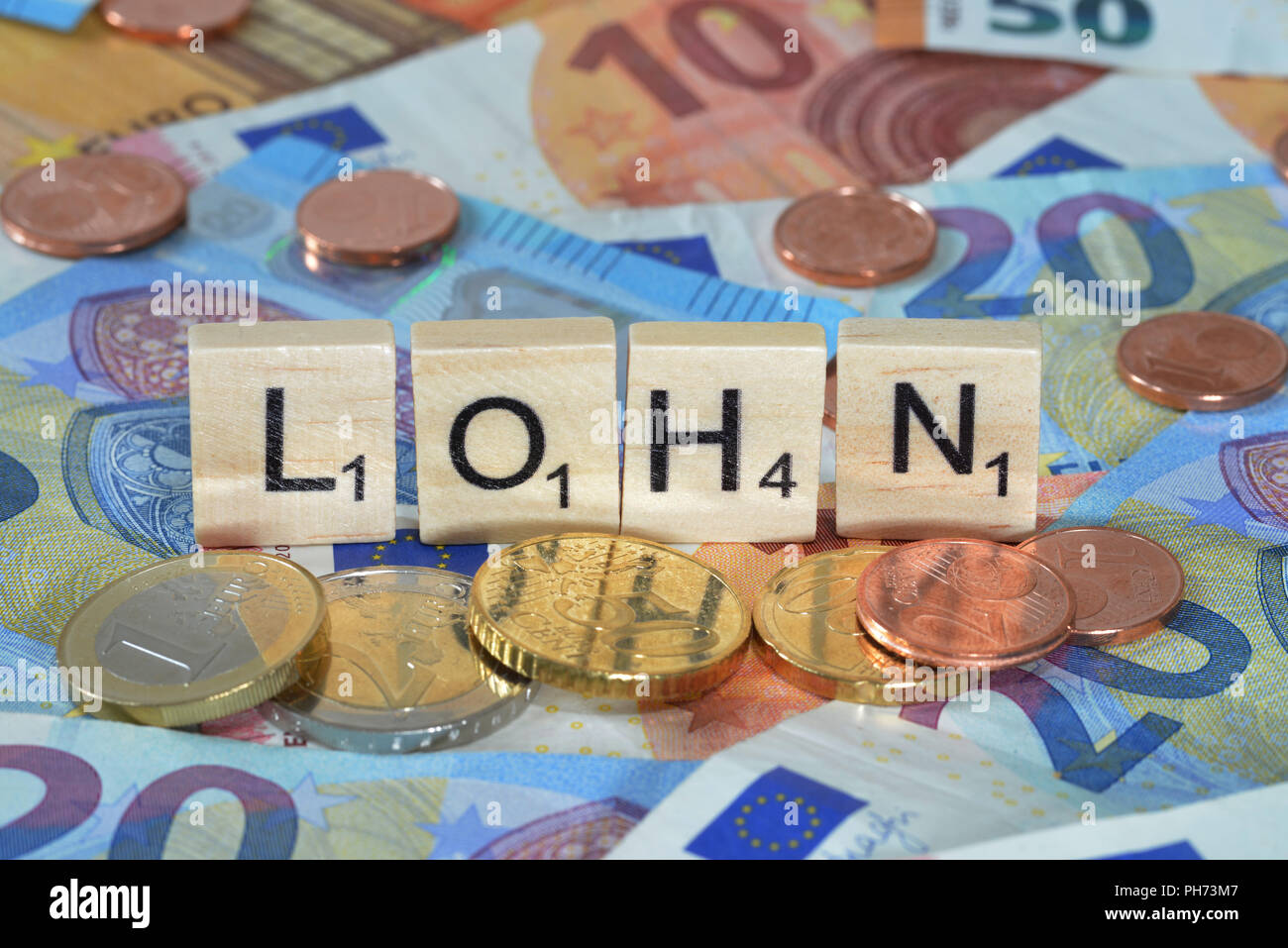 Symbolfoto Wirtschaftsbegriff Lohn Stock Photo