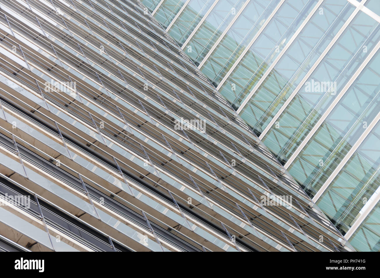 Abstract background of a glass facade of modern architecture Stock ...