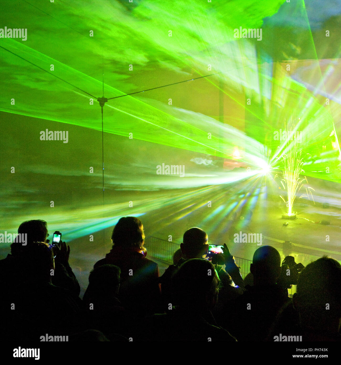 Laser light show, Northstern Park, Gelsenkirchen Stock Photo Alamy