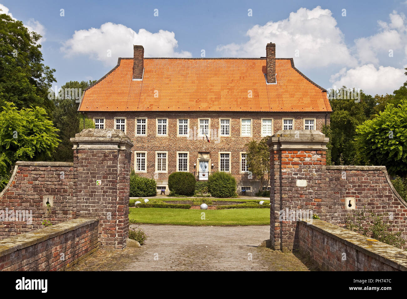 Haus Venne, moated castle, Drensteinfurt, Germany Stock Photo