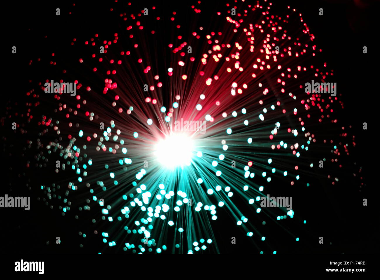 Cool Ends of Illuminated Fiber Optic Strands Stock Photo - Alamy