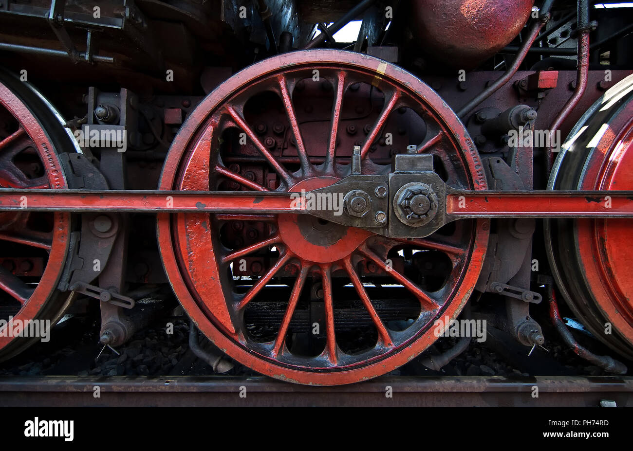 steam Locomotive detail Stock Photo
