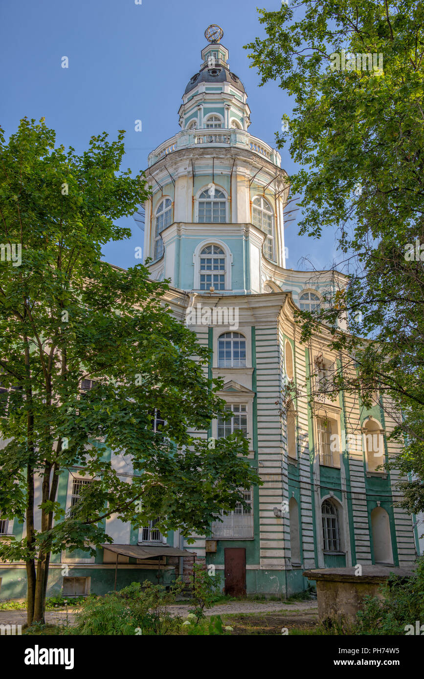 Tower of Kunstkamera museum in St. Petersburg Stock Photo