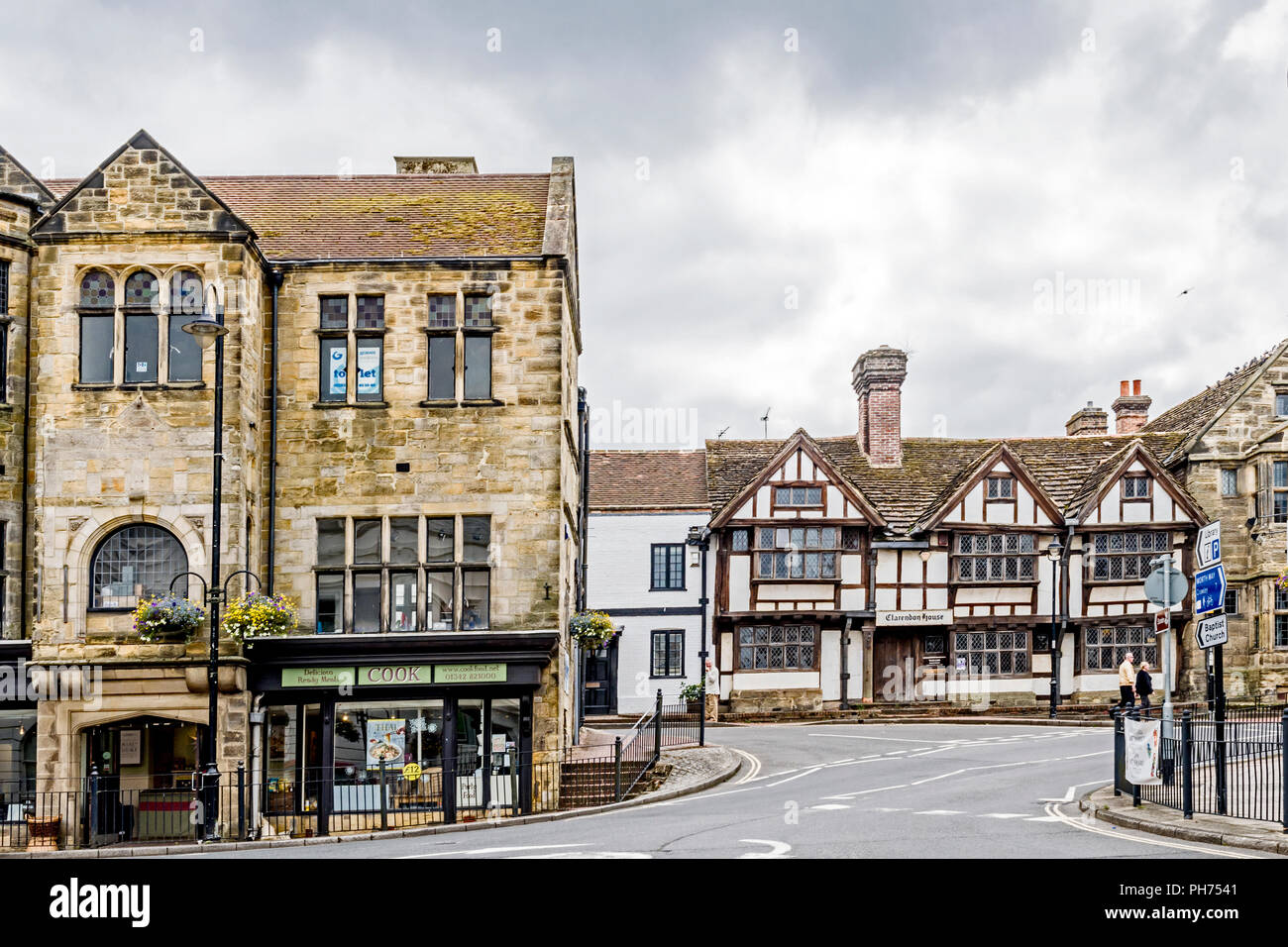 East Grinstead (Sussex, England): Clarendon House in Tudor Style Stock Photo