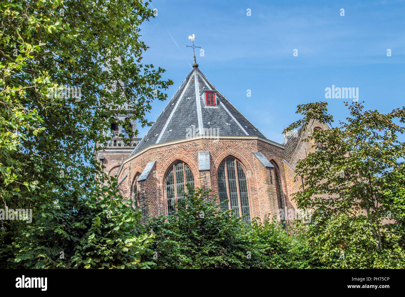 The Protestant Church At Broek In Waterland The Netherlands 2018 Behind The Trees Stock Photo