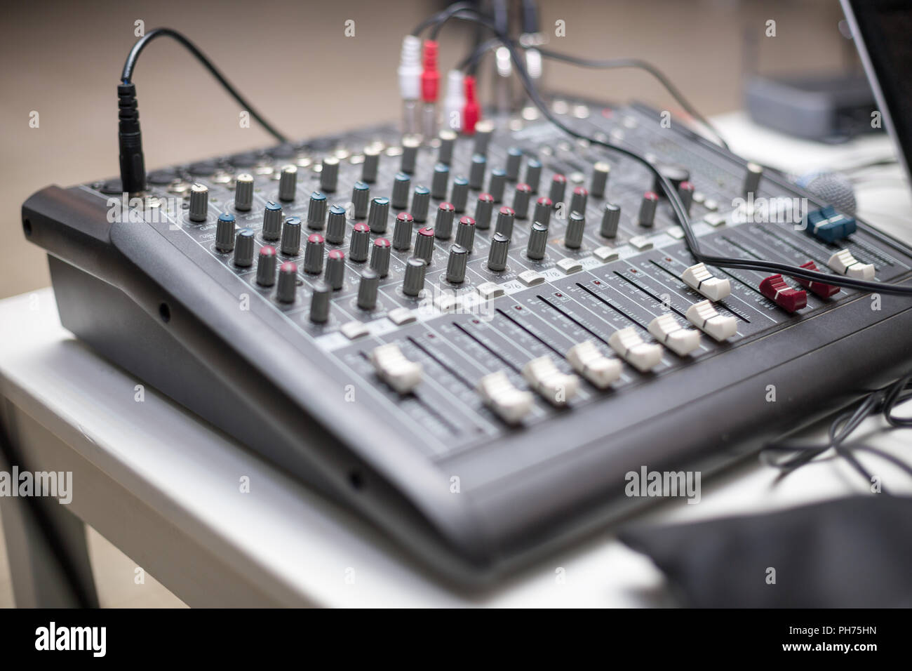 DJ sound mixer Stock Photo Alamy