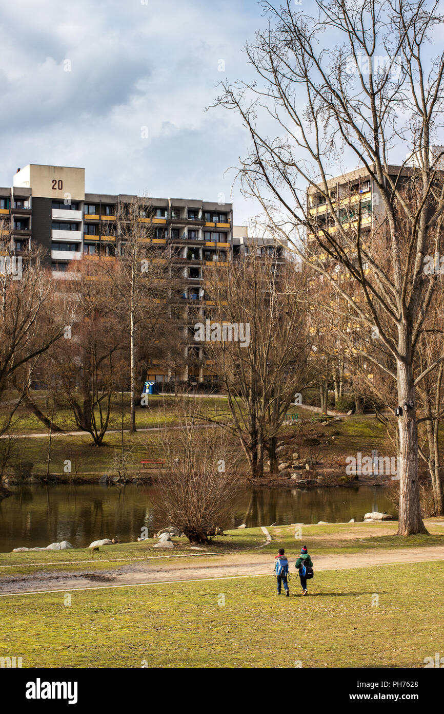 Pond in Bonames, Frankfurt (Ben-Gurion-Ring Stock Photo - Alamy