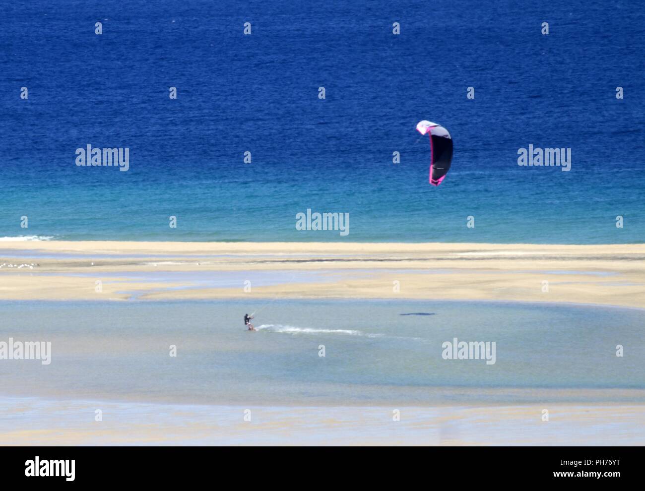 Playa de Sotavento - Risco del Paso from Fuerteventura Stock Photo