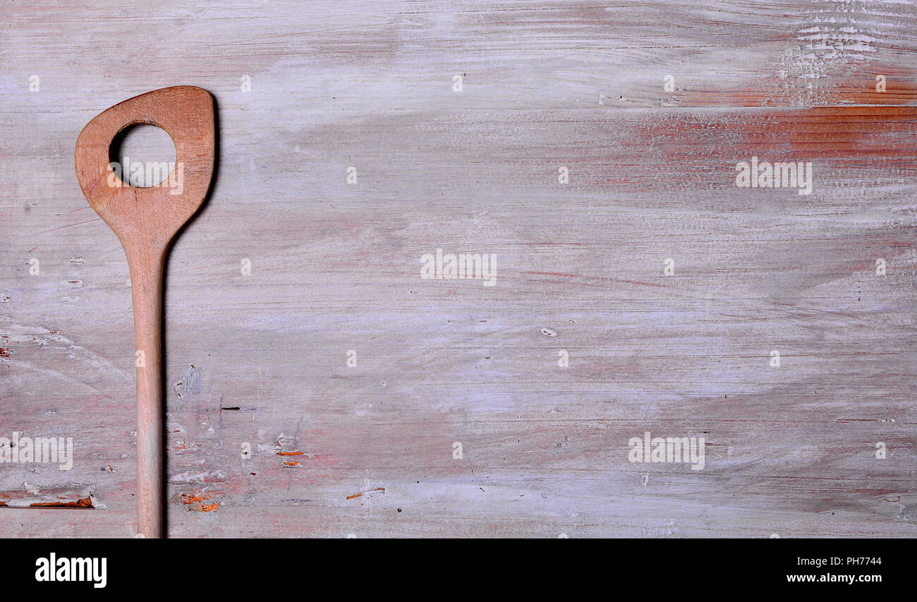 Cooking wooden spoon background Stock Photo - Alamy