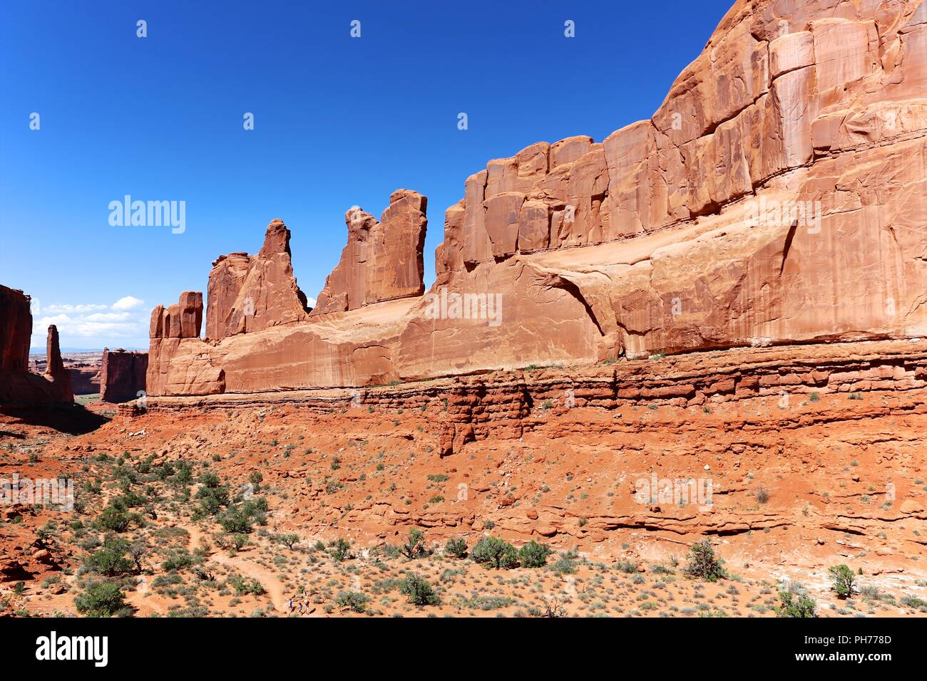 amazing park avenue trail at arches national park USA Stock Photo