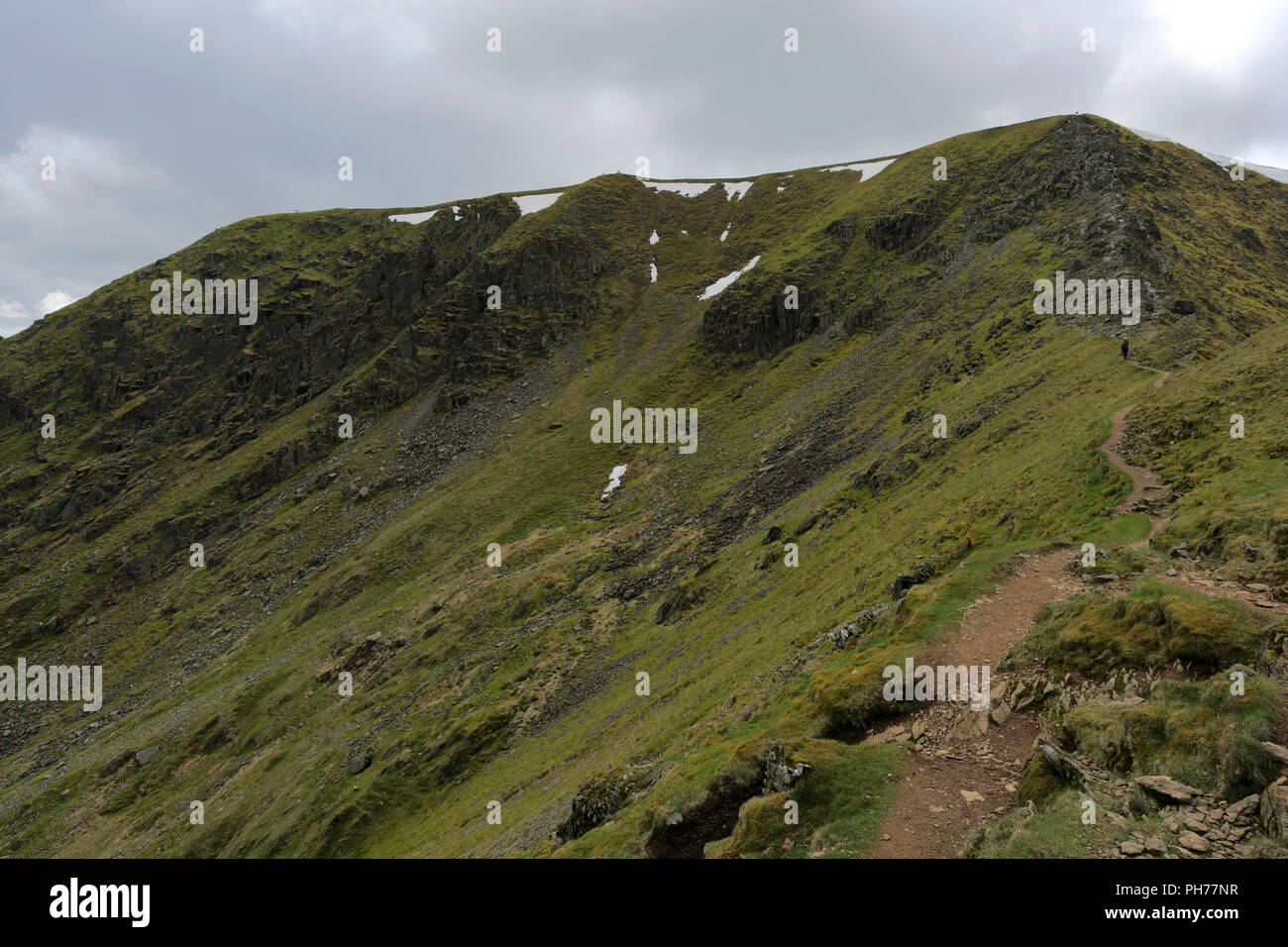 View Of The Summit Ridge Of Helvellyn Fell, Lake District National Park 