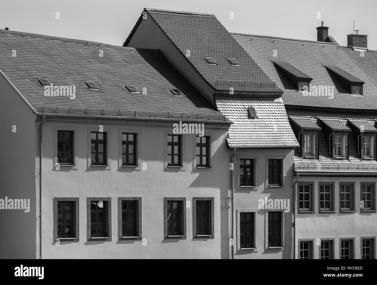 Old Town roofs of the city of Waldenburg Stock Photo