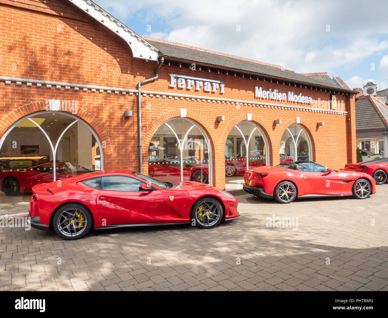 The Meridien Modena Car show room in Lyndhurst Hampshire UK Stock Photo