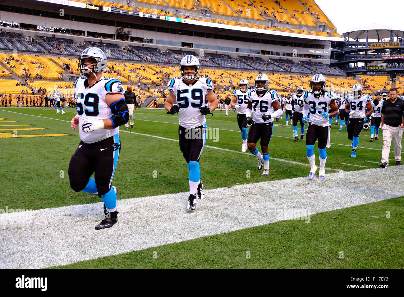 Carolina Panthers' Luke Kuechly #59 in action against the Denver