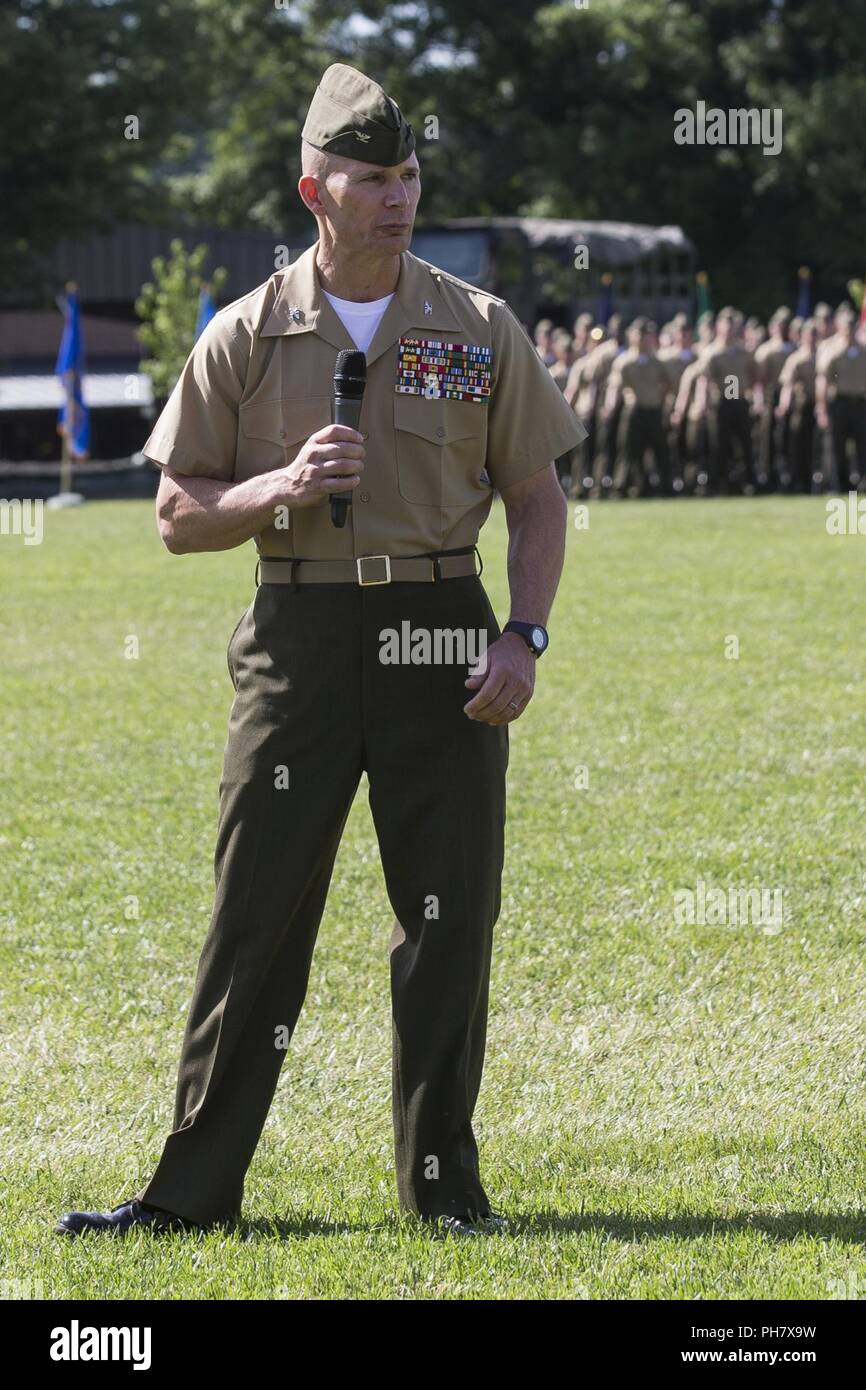 U.S. Marine Corps Col. Mark Clingan, commanding officer, The Basic