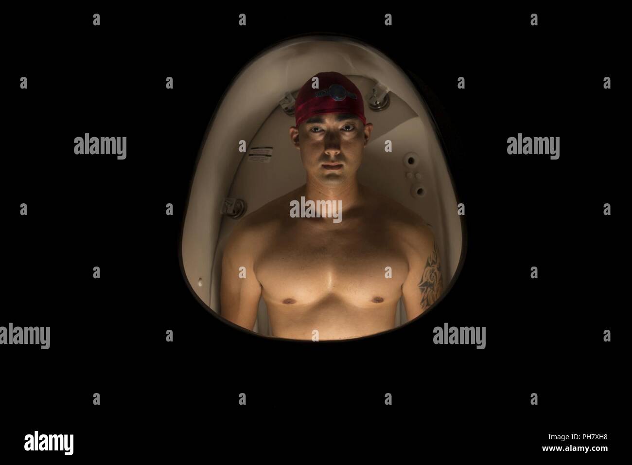 Air Force Staff Sgt Robert Jette Undergoes A Body Composition