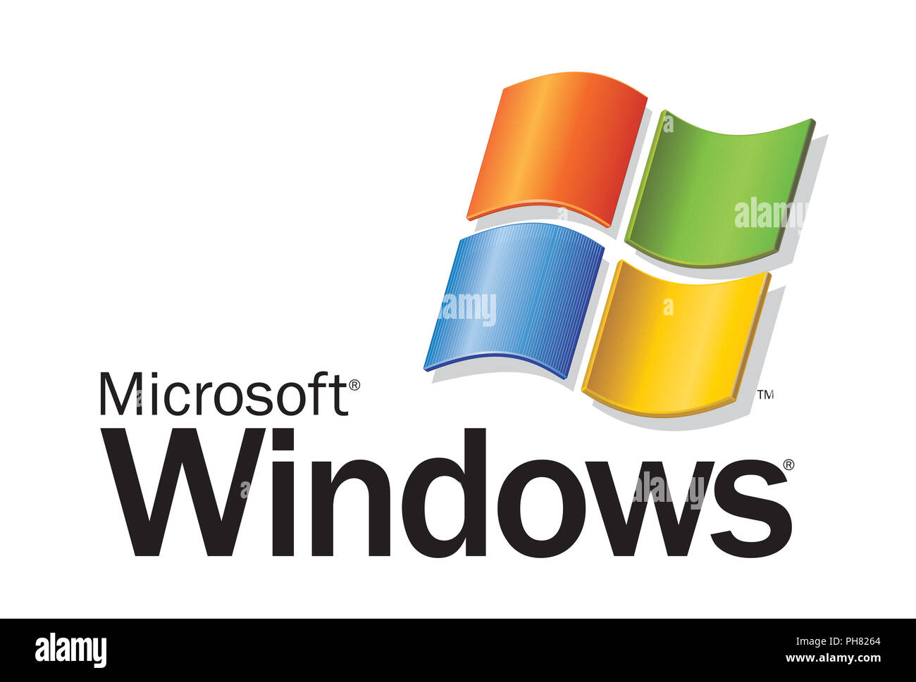 Microsoft Windows logo illustration emblem Stock Photo