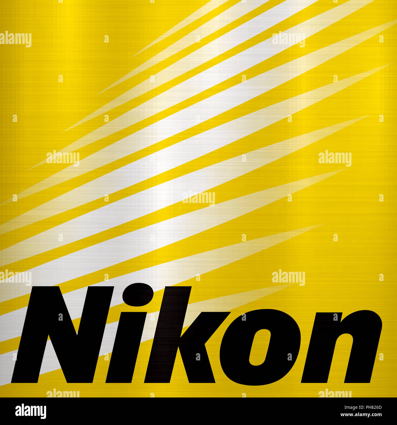 Nikon logo illustration metallic photography technology Stock Photo - Alamy