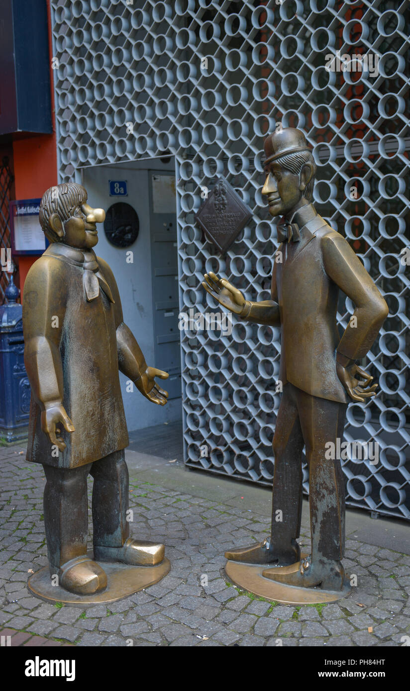 Denkmal, Tuennes und Schael, Brigittengaesschen, Altstadt, Koeln,  Nordrhein-Westfalen, Deutschland Stock Photo - Alamy