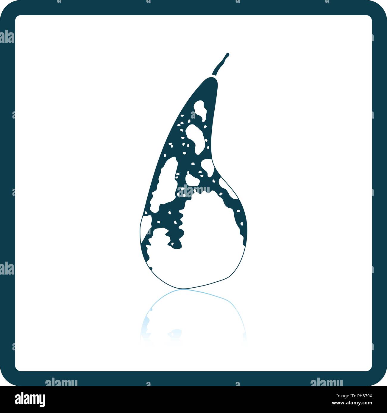 Icon of Pear. Shadow reflection design. Vector illustration Stock ...