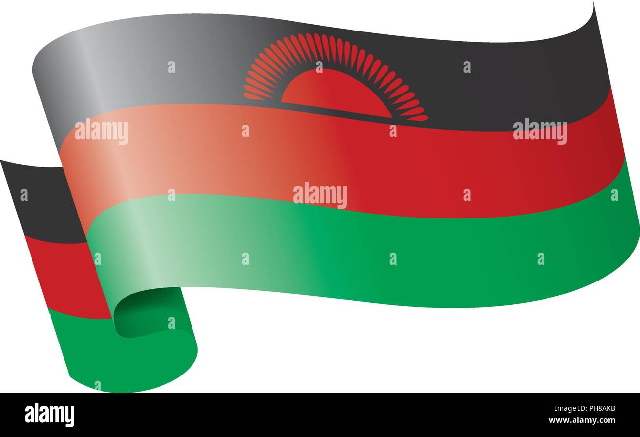 Malawi flag on the black background Stock Vector Images - Alamy