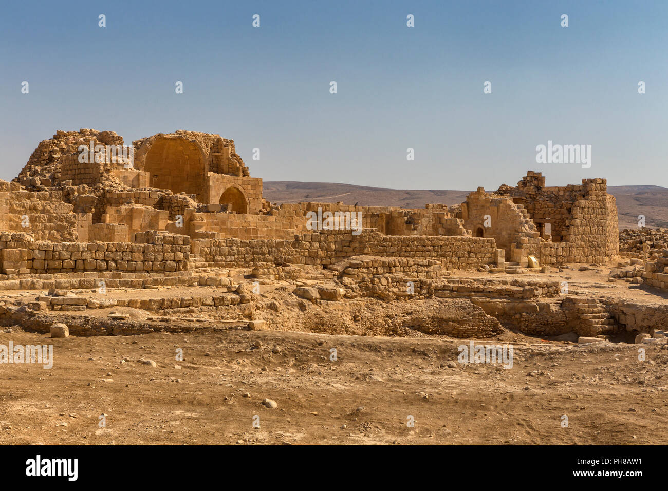 Shivta, Roman dead city, Negev desert, Israel Stock Photo