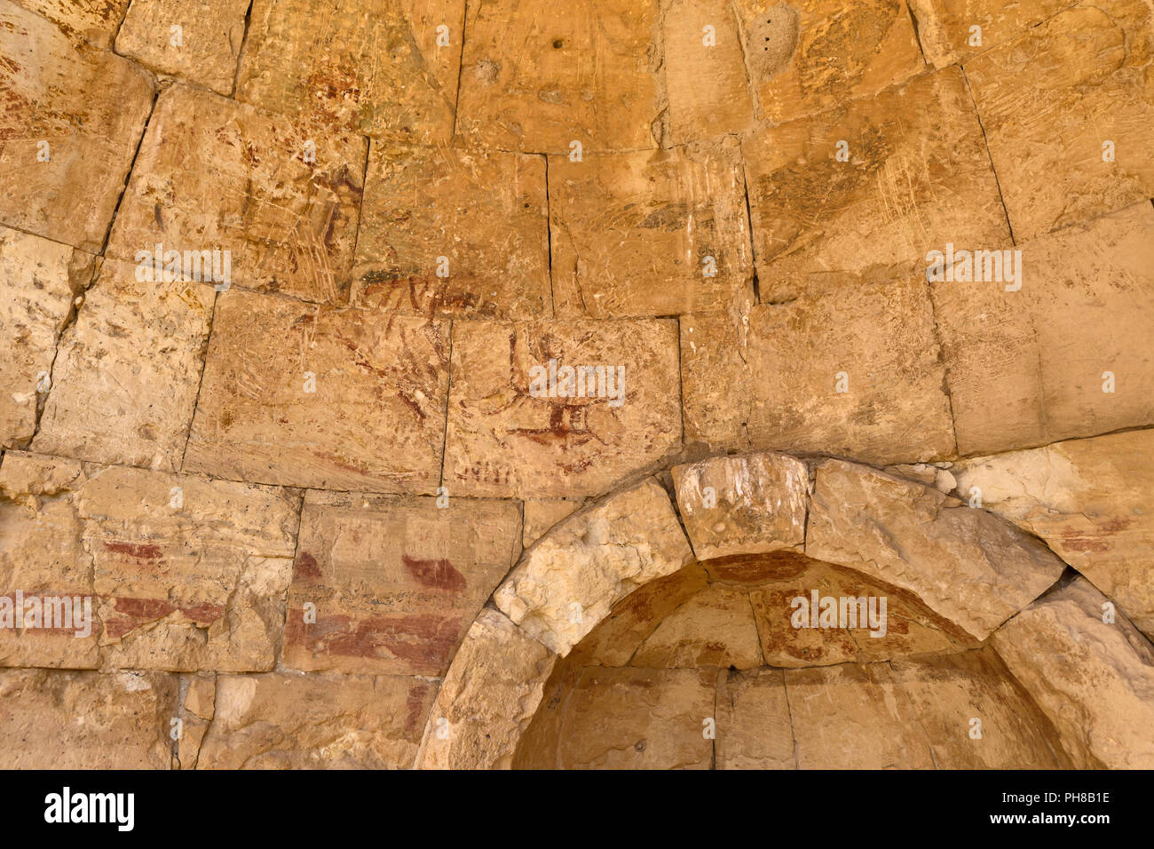 Church ruins, Shivta, Roman dead city, Negev desert, Israel Stock Photo