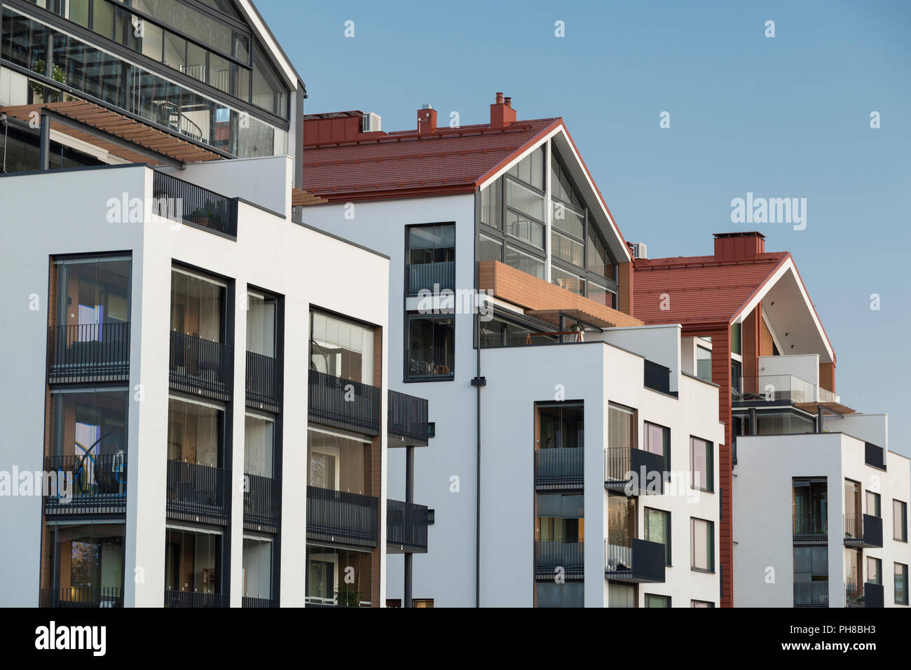 Residential buildings in Oulu, Finland Stock Photo
