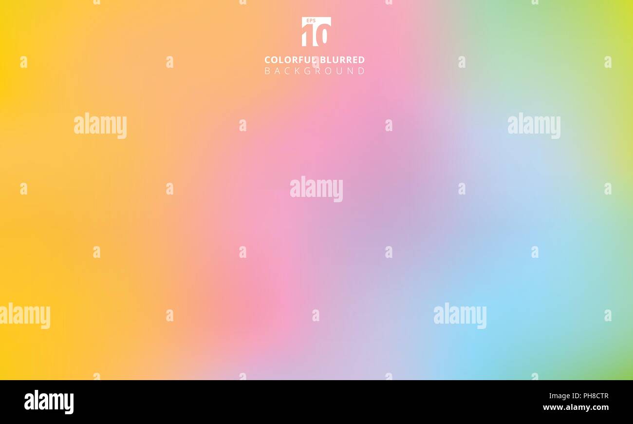 Abstract rainbow colorful smooth blurred gradient mesh background. Vector illustration Stock Vector