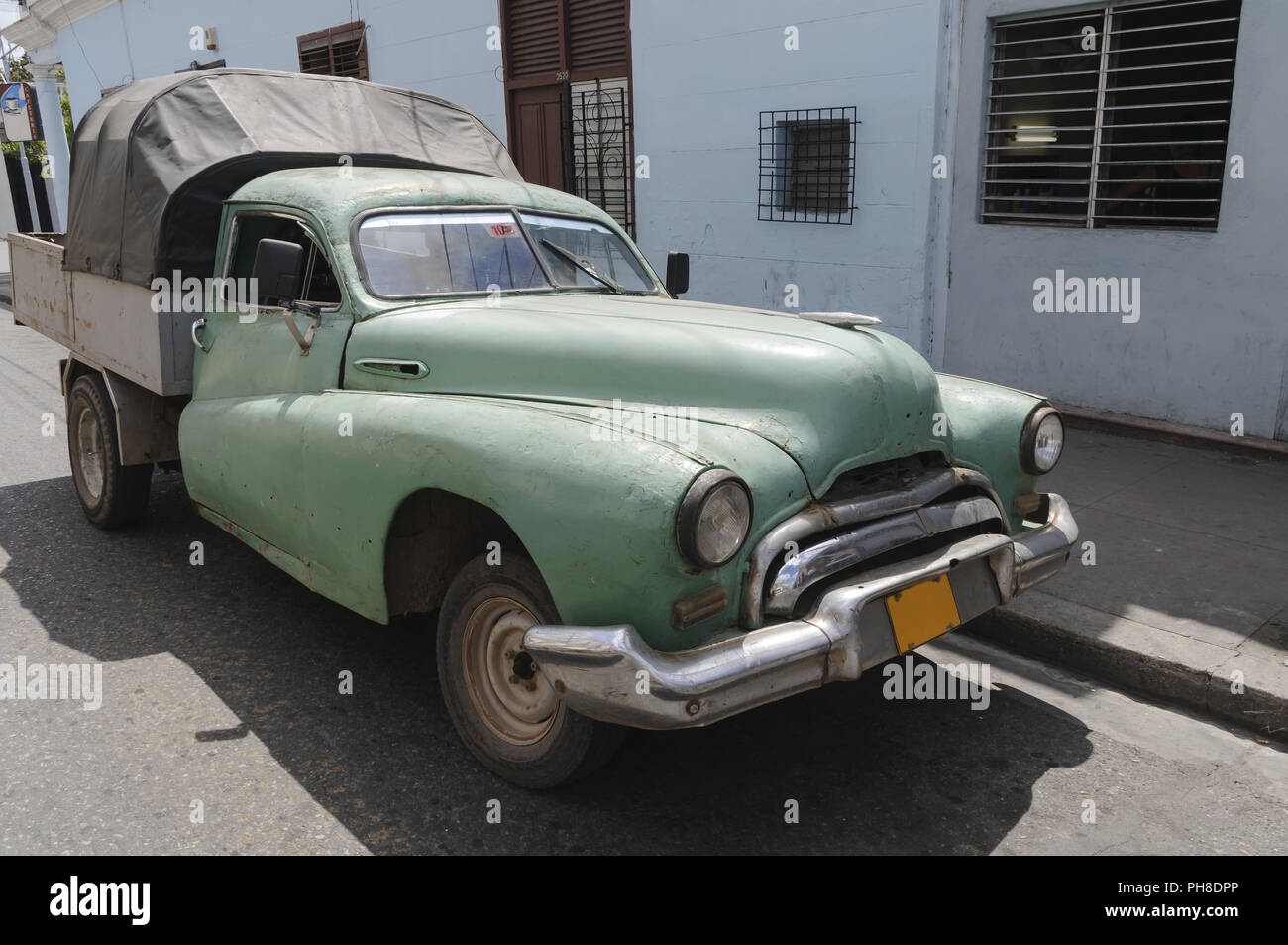 Old american car in Cuba. Stock Photo