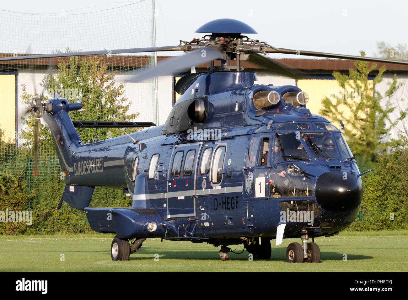 AS 332 L1 Super Puma helicopter of the Federal Pol Stock Photo