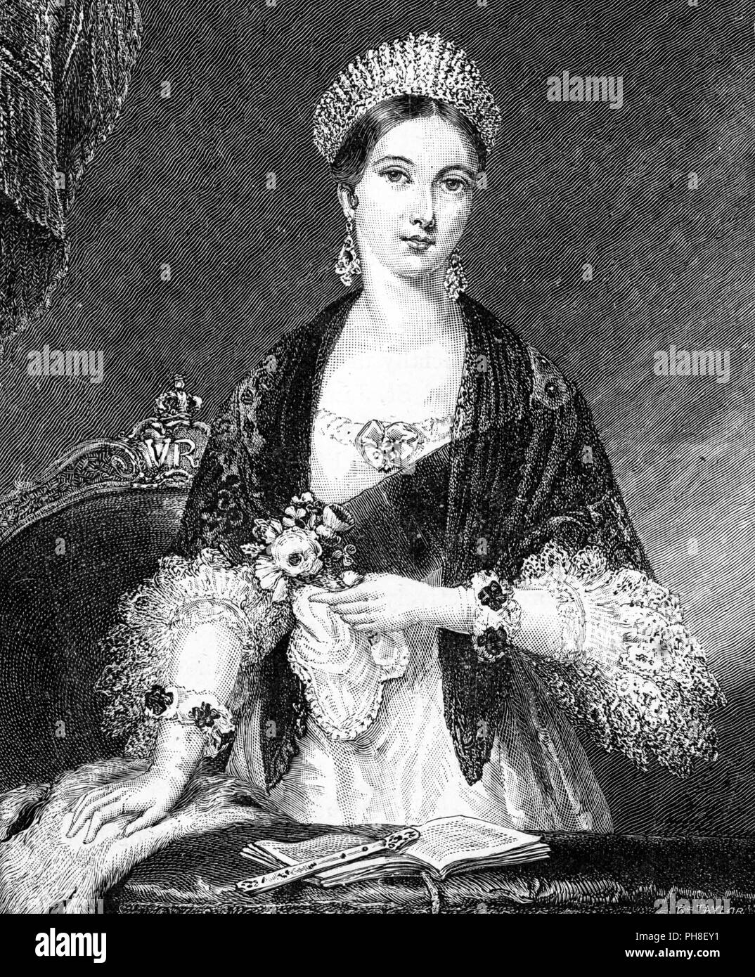 Queen Victoria engraving, from Mrs Harris. *North America Only Stock