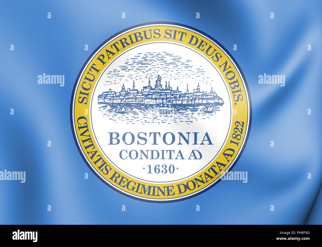 thumbnail image 2 of Trade Winds 3x5 Boston Massachusetts Flag – 100D Polyester With Brass Grommets – Bostonia Theme 2 of 4