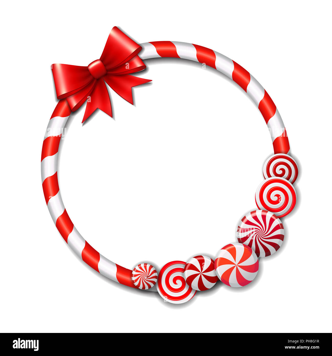 Frame made of candy cane Stock Photo Alamy