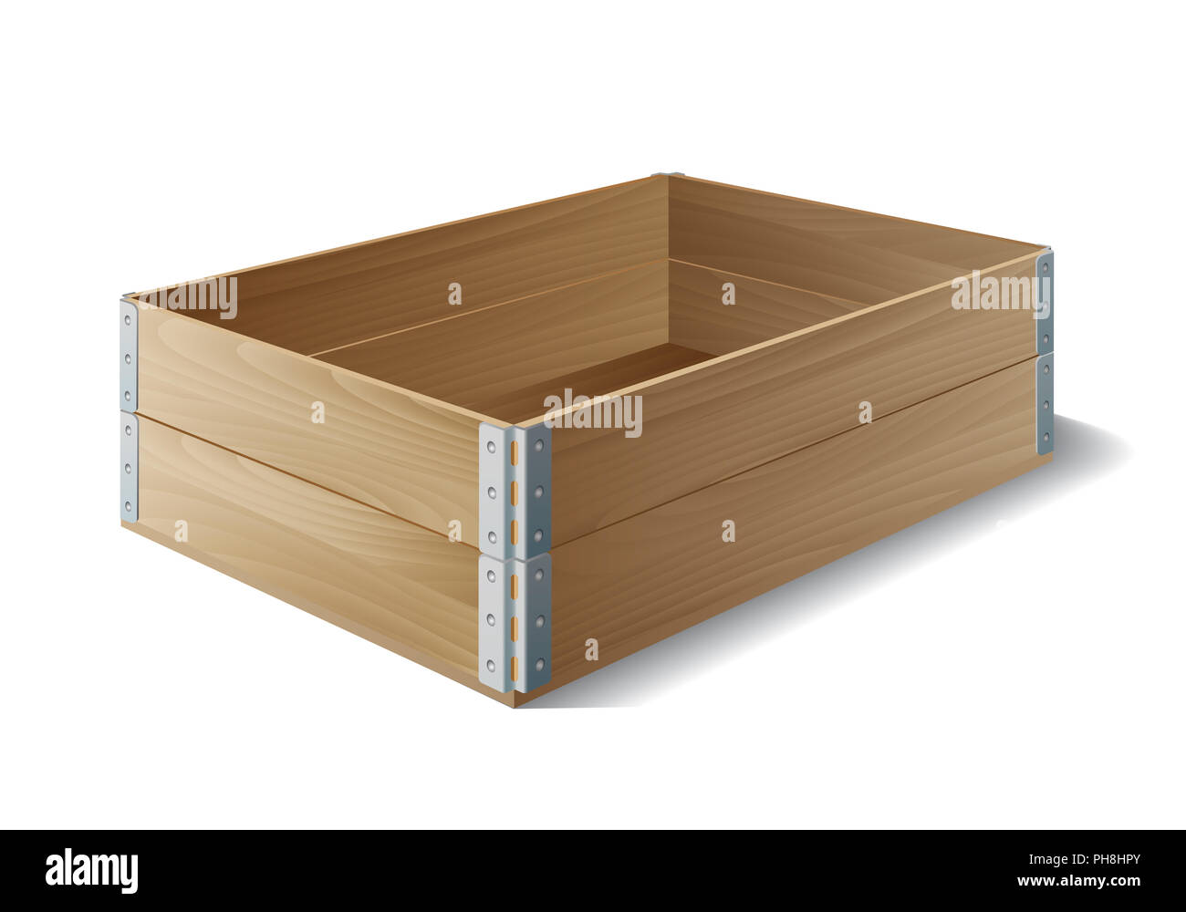 Empty wooden box Stock Photo