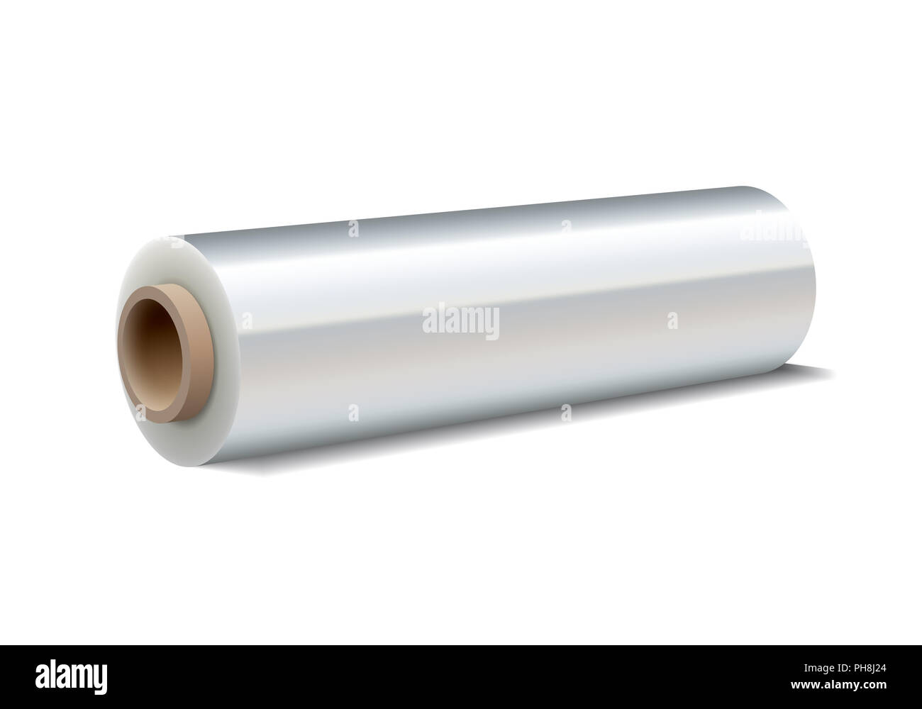 Roll of wrapping plastic stretch film Stock Photo Alamy