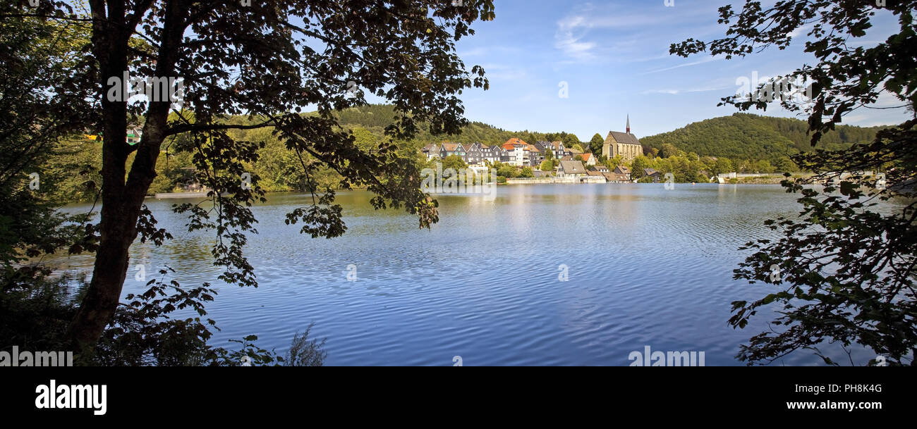 Beyenburger reservoir, Wuppertal Stock Photo