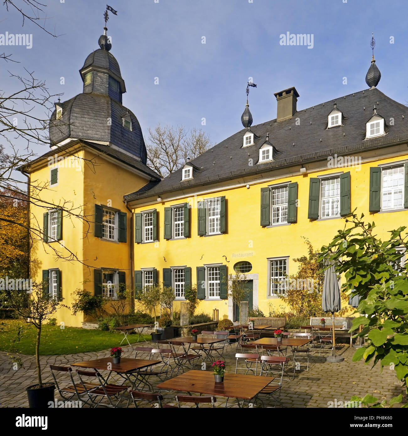 Castle Luentenbeck, autumn, Wuppertal Stock Photo