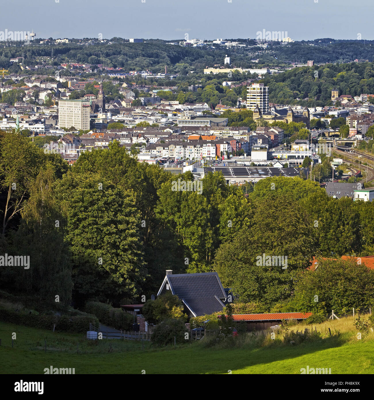 Cityscape, Wuppertal, Germany Stock Photo