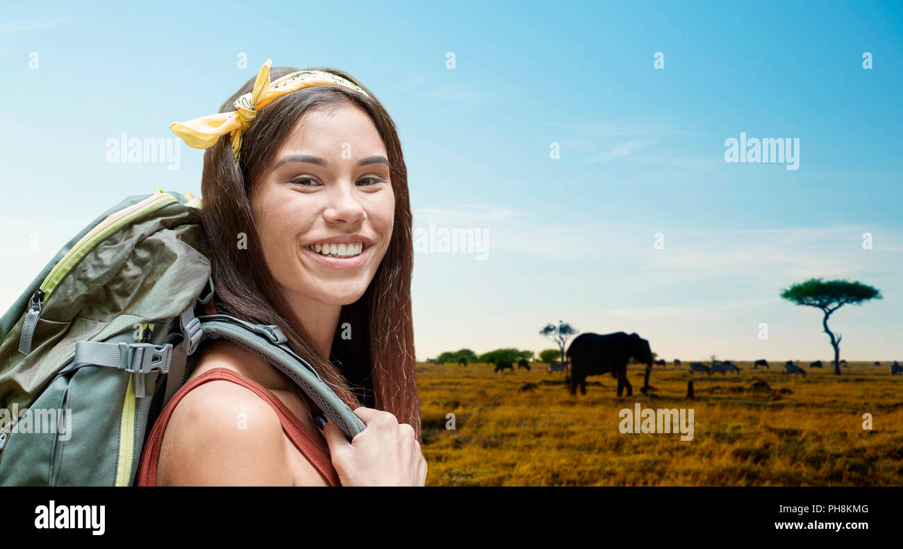 Female asian tourist backpacker hiker hi-res stock photography and ...
