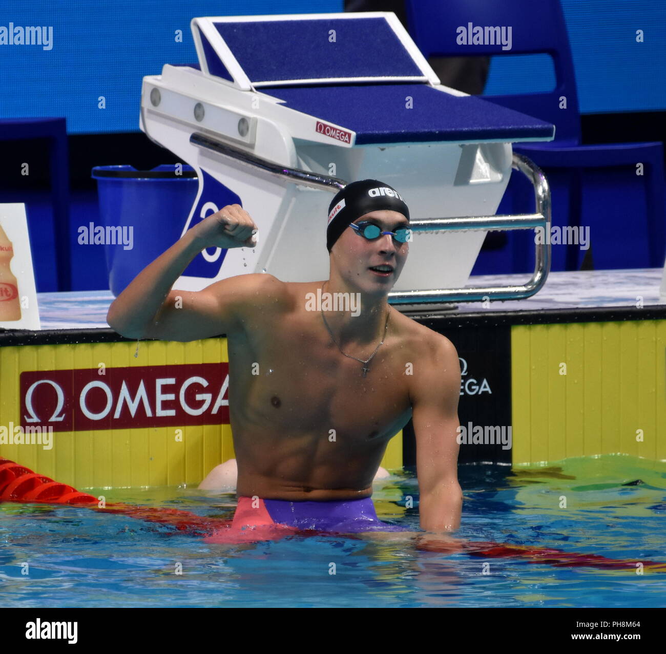 Budapest, Hungary Jul 28, 2017. Competitive swimmer CHUPKOV Anton