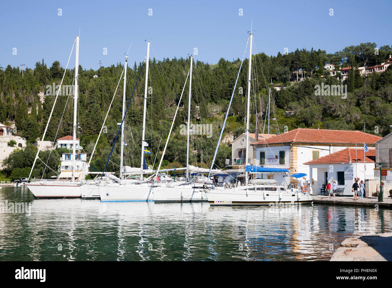 Lakka village, Ionian Islands, Paxi island, Greece, Europe Stock Photo